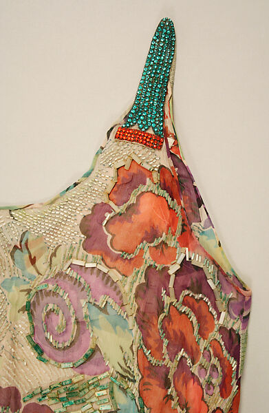 Evening dress, House of Worth (French, 1858–1956), silk, glass beads, French