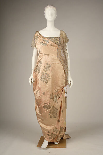 Evening dress, House of Worth (French, 1858–1956), silk, French 