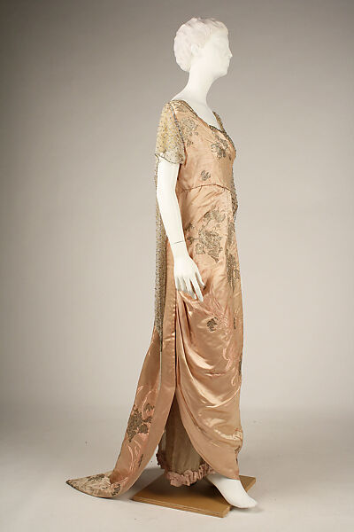 Evening dress, House of Worth (French, 1858–1956), silk, French