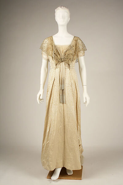 Evening dress, House of Worth (French, 1858–1956), silk, French 