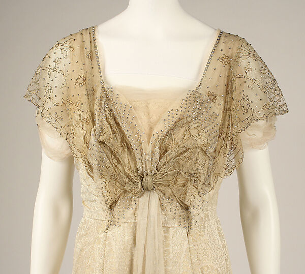 Evening dress, House of Worth (French, 1858–1956), silk, French