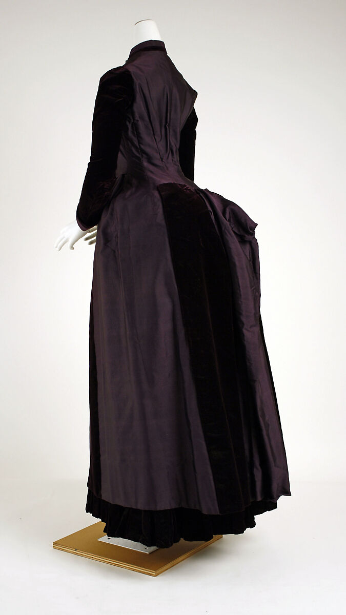 Walking ensemble, silk, glass, American or European