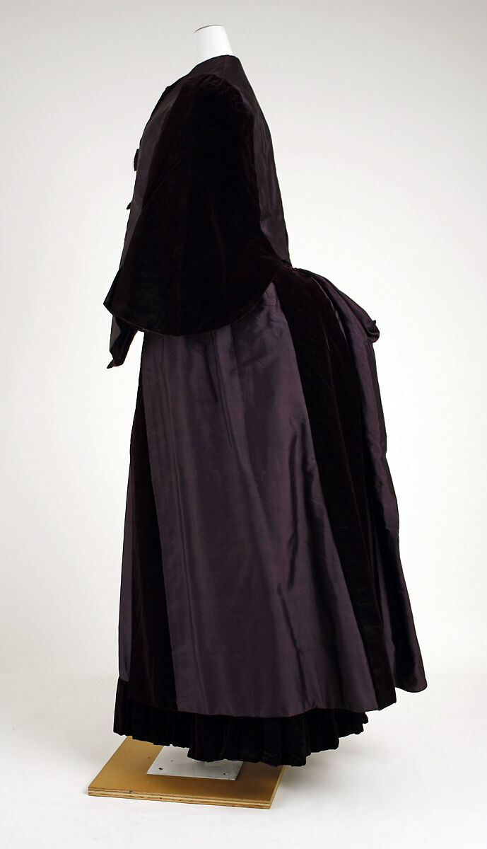 Walking ensemble, silk, glass, American or European