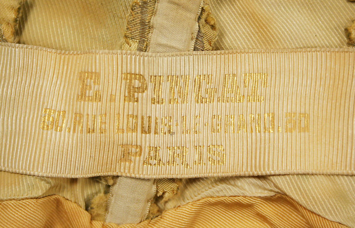 Evening dress, Maison Pingat (French), silk, metallic thread, glass, French