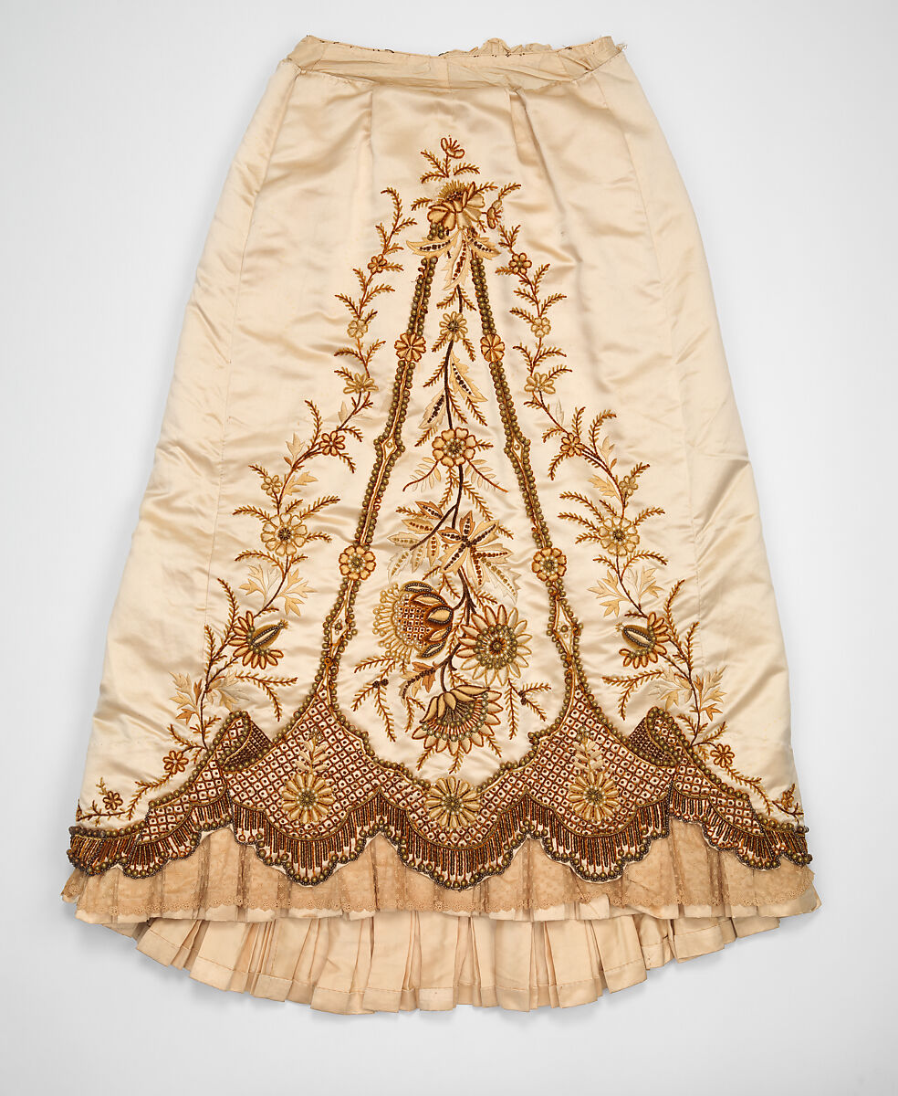 Ball gown, silk, glass, French