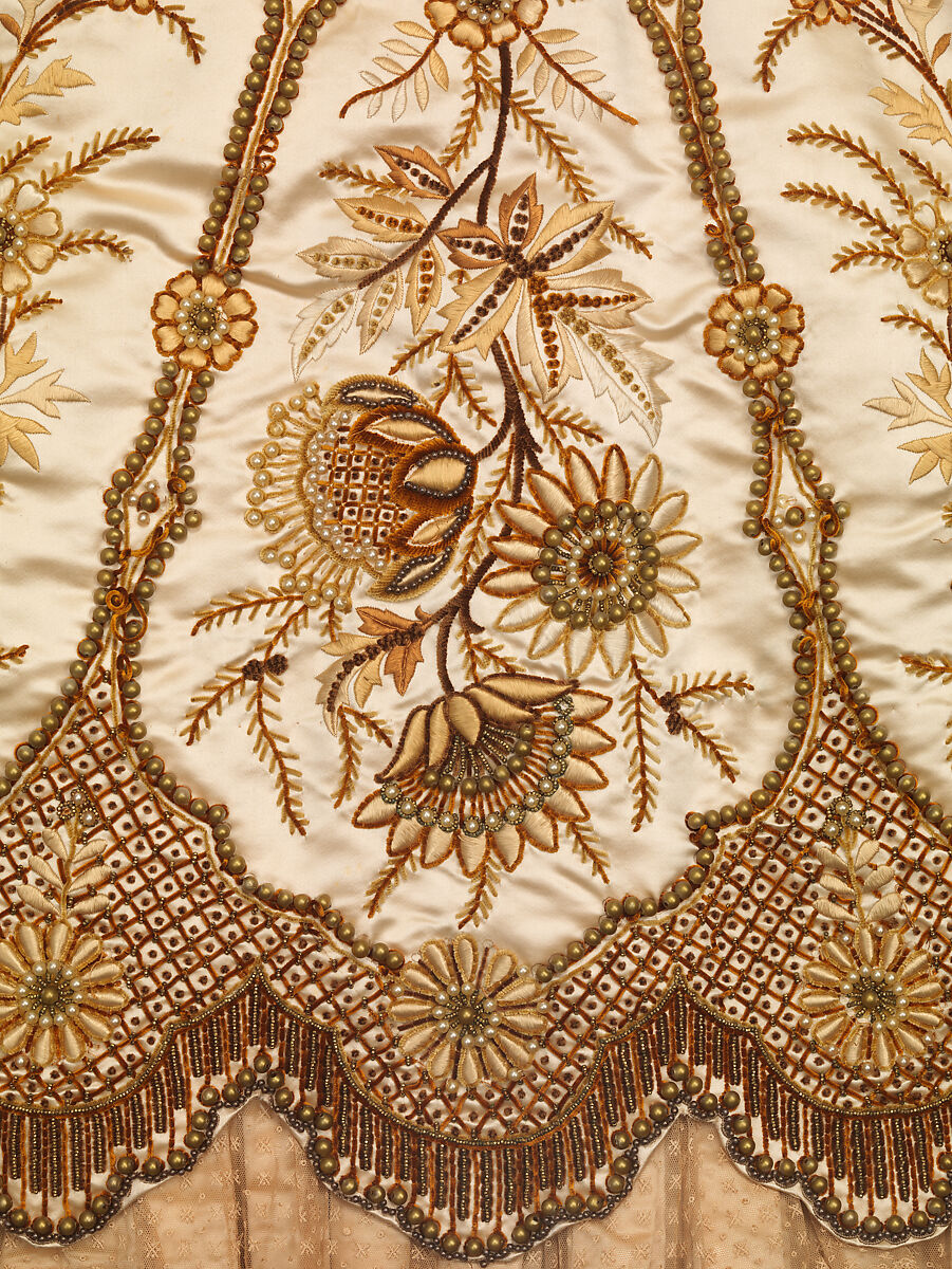 Ball gown, silk, glass, French