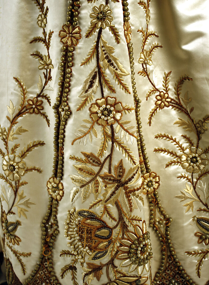 Ball gown, silk, glass, French