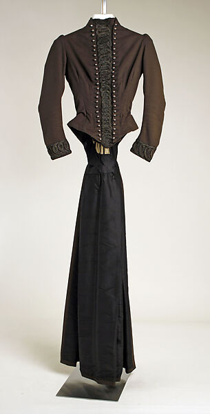 Ensemble, Redfern (1847–1940), wool, silk, cotton, metallic thread, French