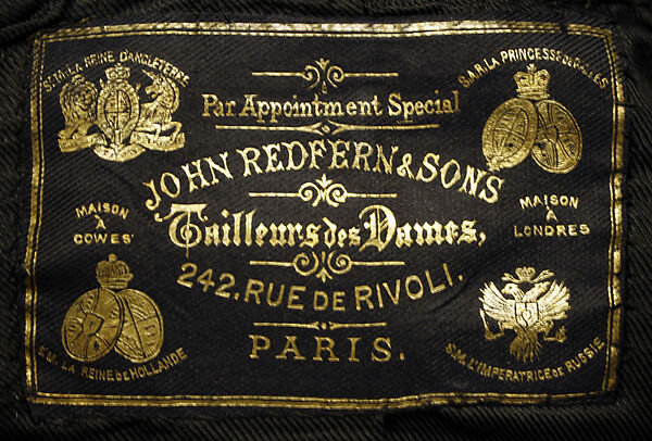 Ensemble, Redfern (1847–1940), wool, silk, cotton, metallic thread, French