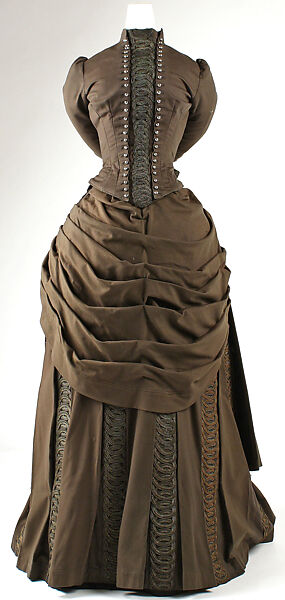 Ensemble, Redfern (1847–1940), wool, silk, cotton, metallic thread, French