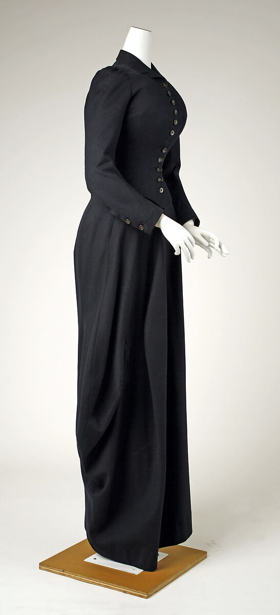 Riding habit, J. White, wool, silk, American