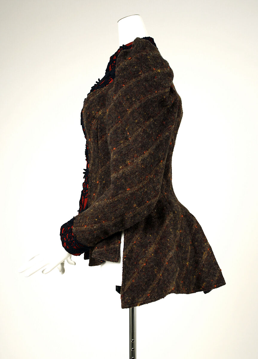 Jacket, wool, silk, cotton, American