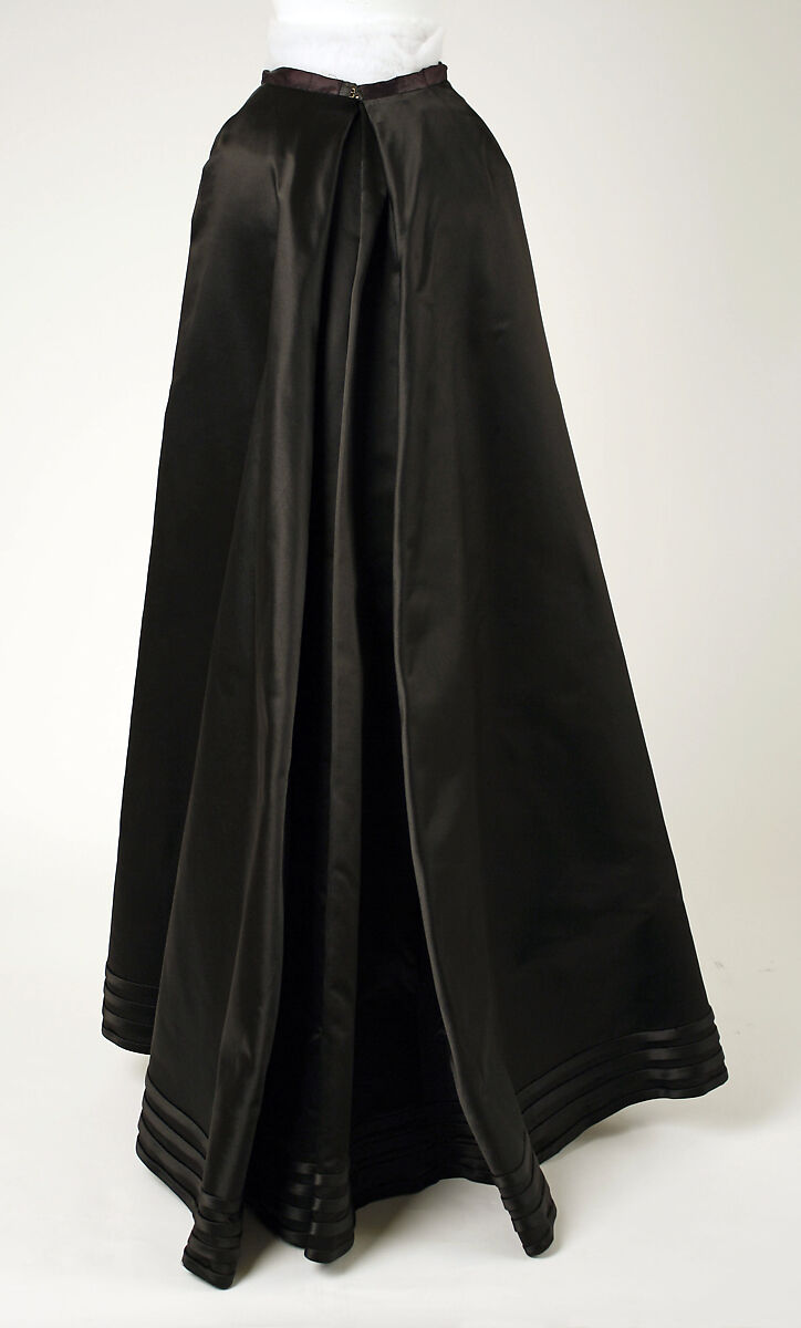 Skirt, silk, probably French