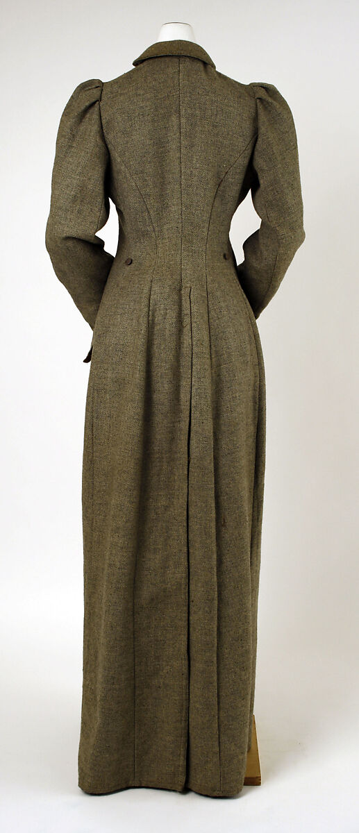 Redingote, wool, American