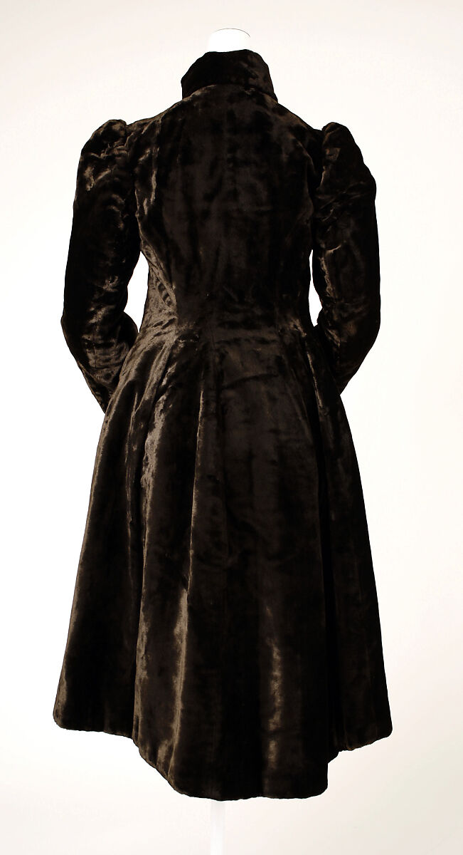 Coat, silk, wool, American