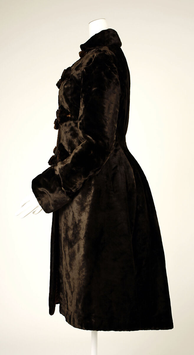 Coat, silk, wool, American