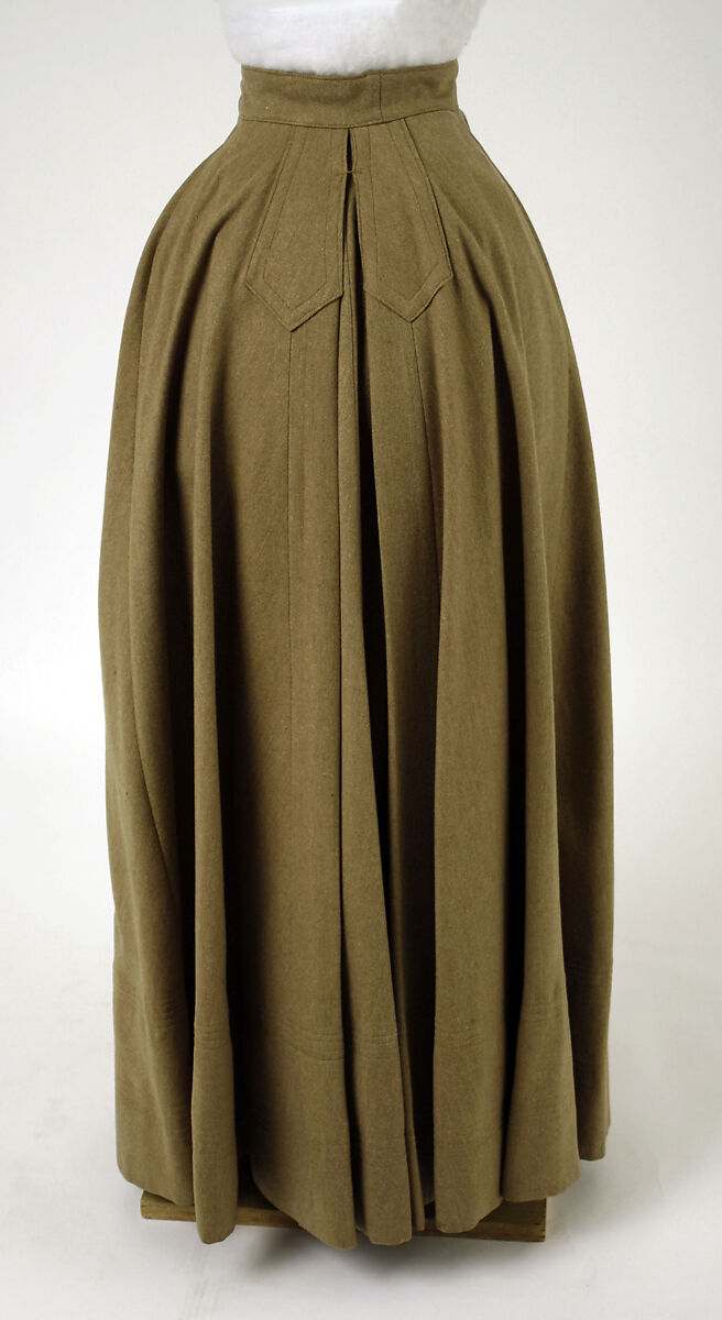 Cycling ensemble, wool, linen, American