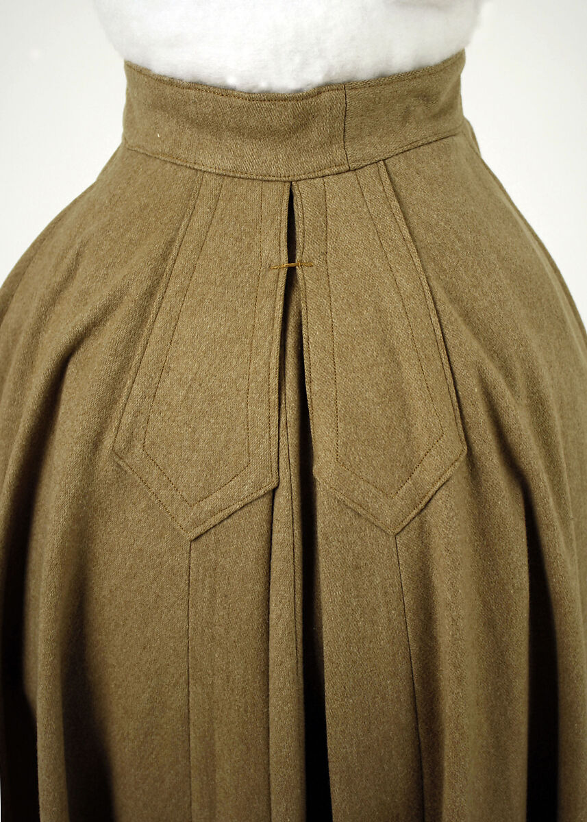 Cycling ensemble, wool, linen, American