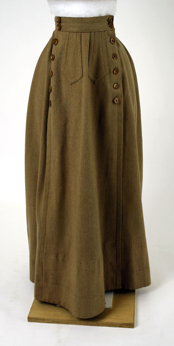 Cycling ensemble, wool, linen, American 
