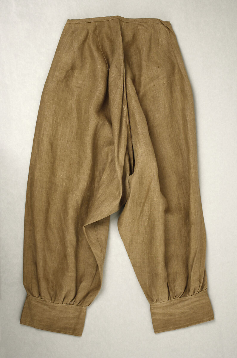 Cycling ensemble, wool, linen, American
