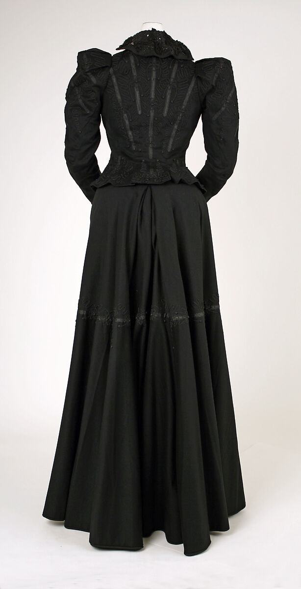 Afternoon suit, wool, silk, French