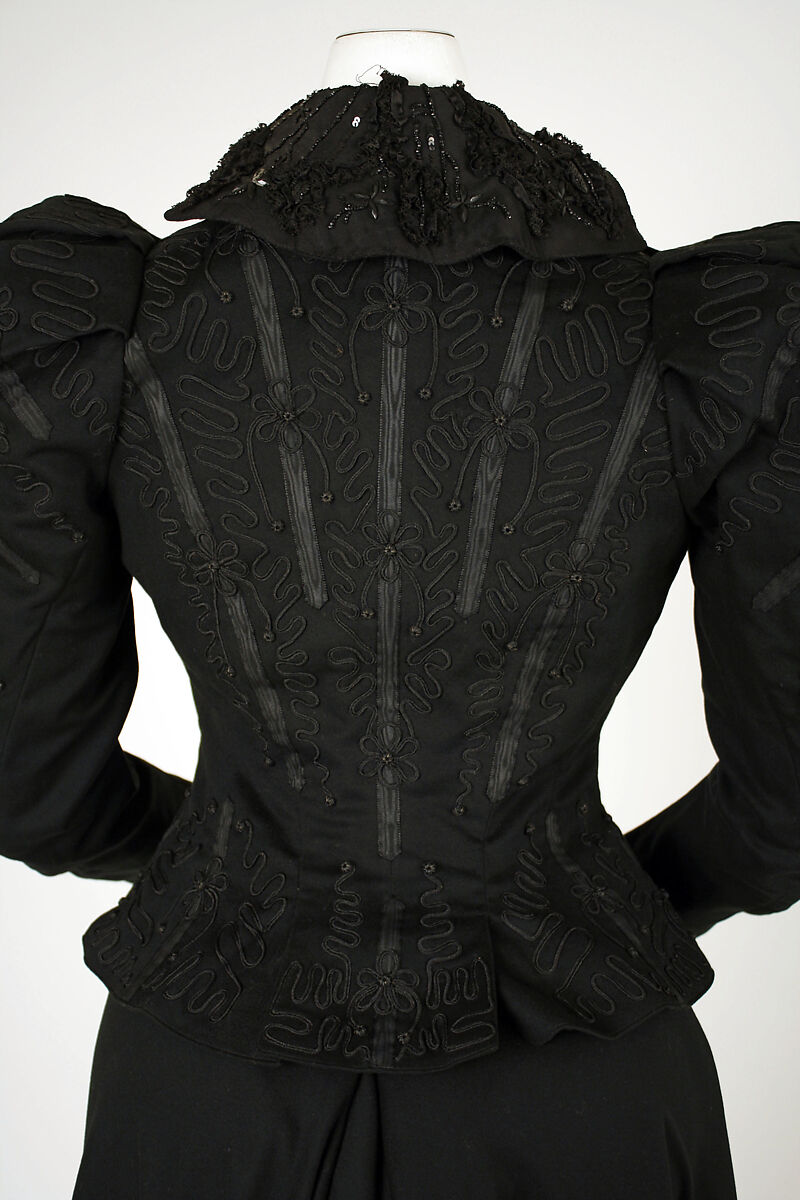 Afternoon suit, wool, silk, French