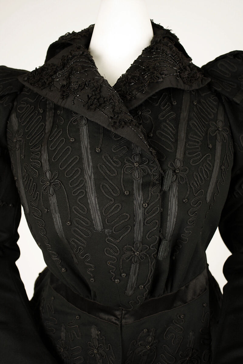 Afternoon suit, wool, silk, French