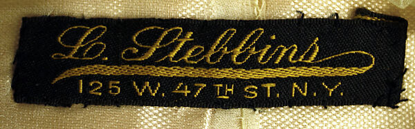 Evening coat, cotton, silk, American