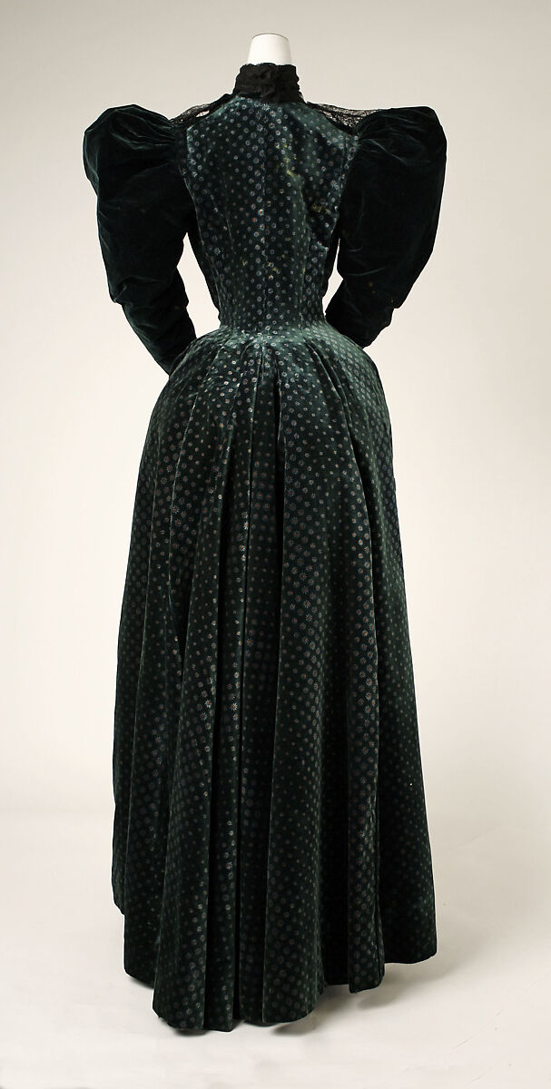 Walking dress, Madeleine Laferrière (French, 1847–1912), silk, cotton, French