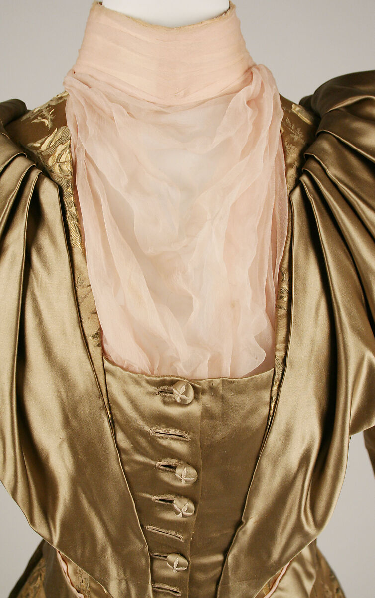 Dress, silk, probably American