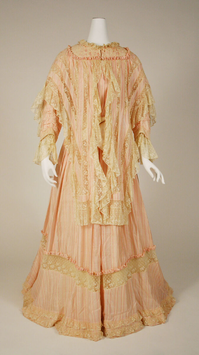 Dressing gown, silk, probably French 