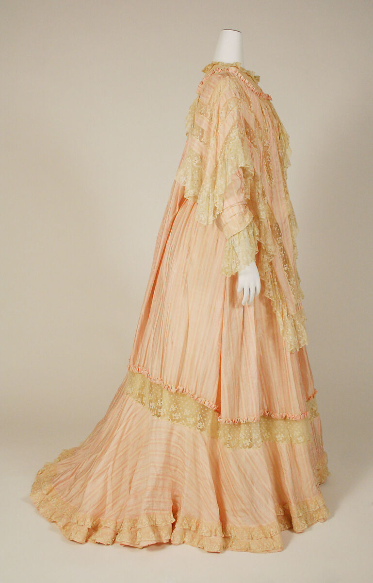 Dressing gown, silk, probably French