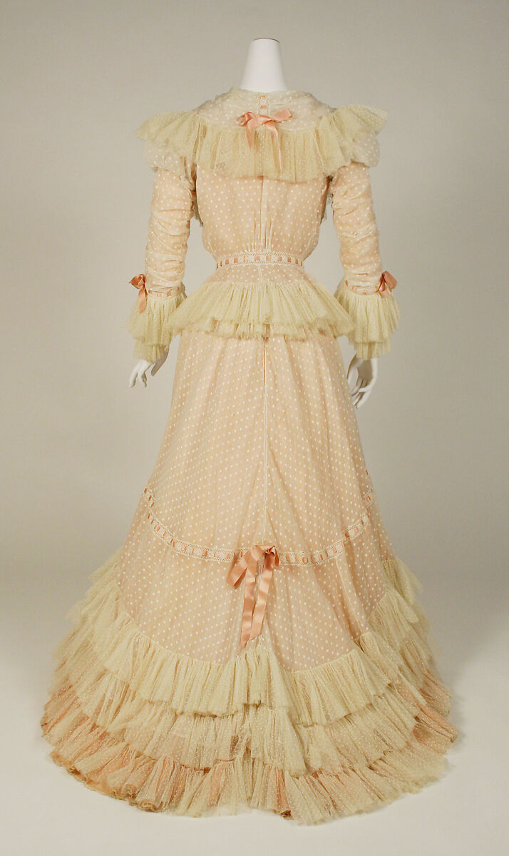 Dress, silk, American