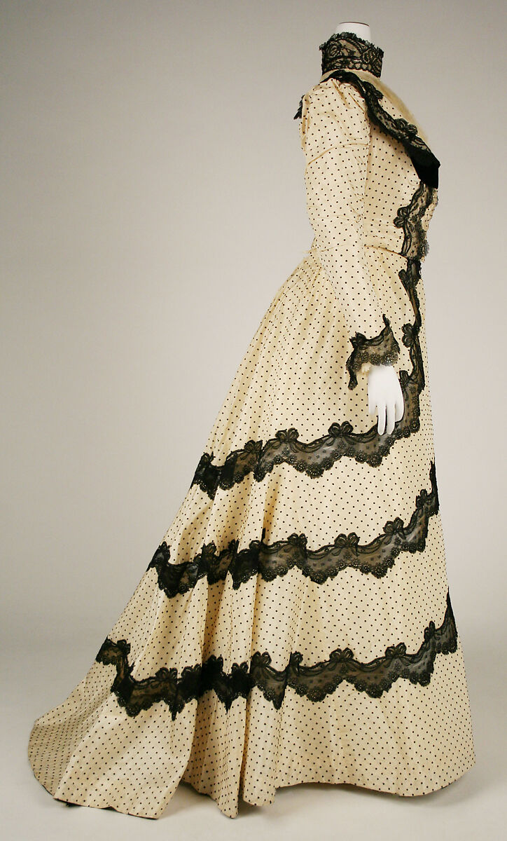 Afternoon dress, silk, American or European