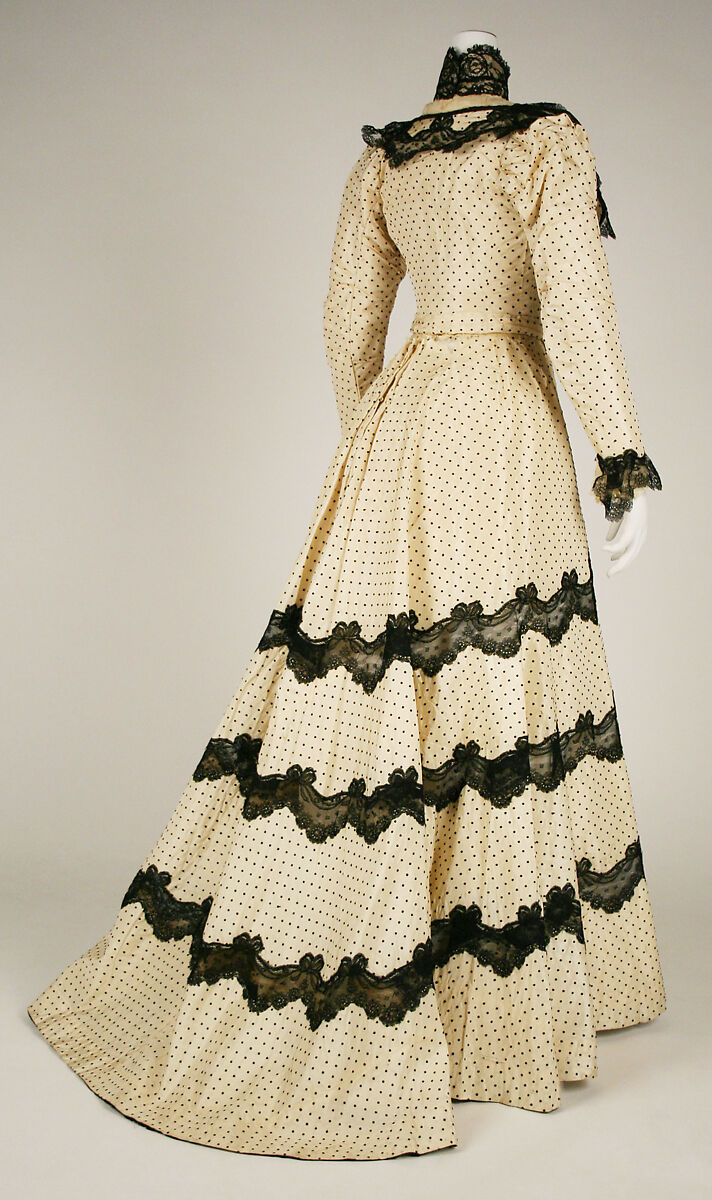 Afternoon dress, silk, American or European