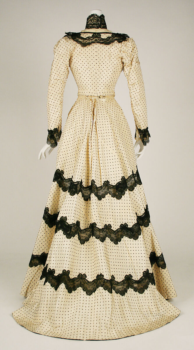 Afternoon dress, silk, American or European