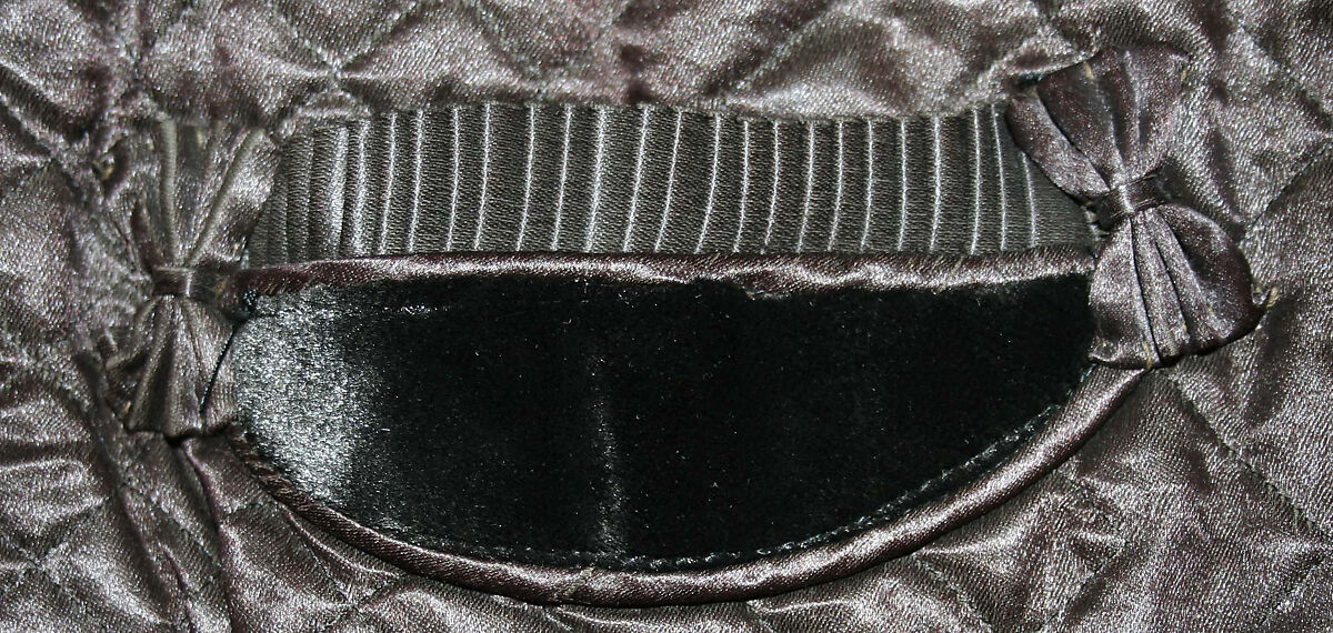 Ensemble, silk, fur, probably American