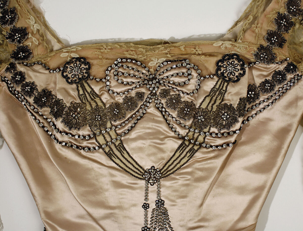 Ensemble, House of Worth (French, 1858–1956), silk, rhinestones, French