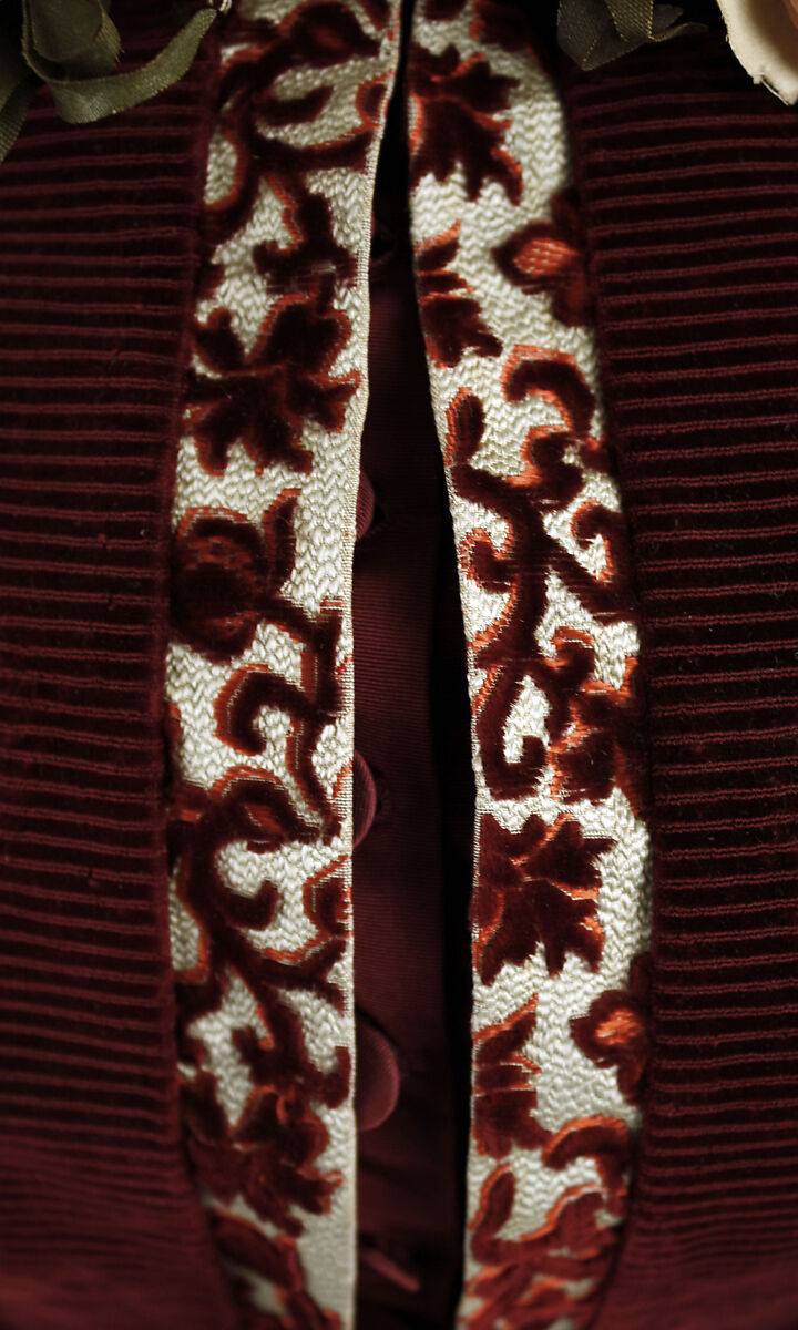 Ensemble, silk, cotton, American