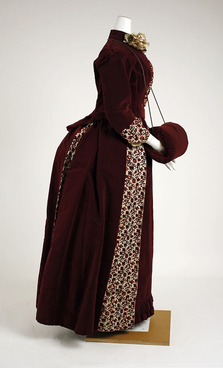 Ensemble, silk, cotton, American