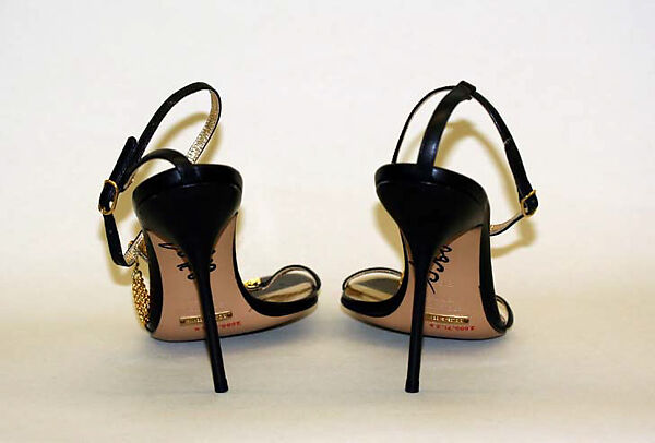 Sandals, Dolce &amp; Gabbana (Italian, founded 1985), a,b) leather, metal, Italian