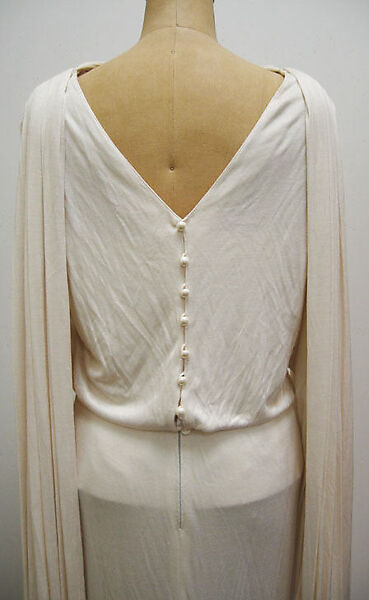 Wedding dress, Fendi (Italian, founded 1925), a) silk, faux pearl; b,c) silk; d) silk, leather; e) silk, cotton, metal, French