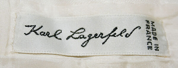 Wedding dress, Fendi (Italian, founded 1925), a) silk, faux pearl; b,c) silk; d) silk, leather; e) silk, cotton, metal, French