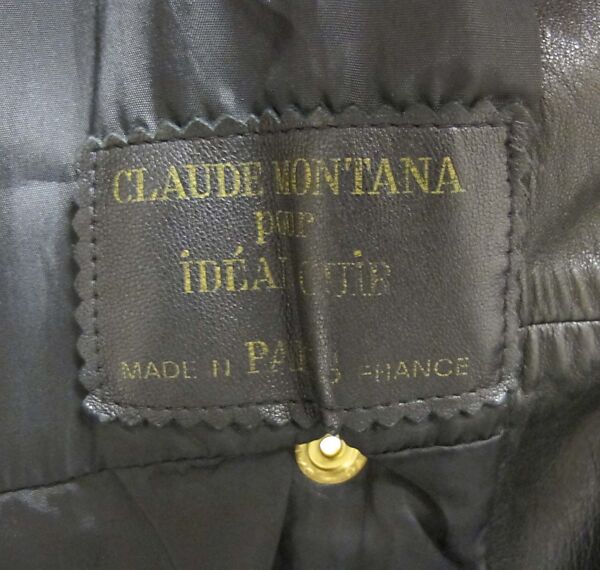 Coat, Claude Montana (French, 1949–2024), leather, synthetic, metal, French