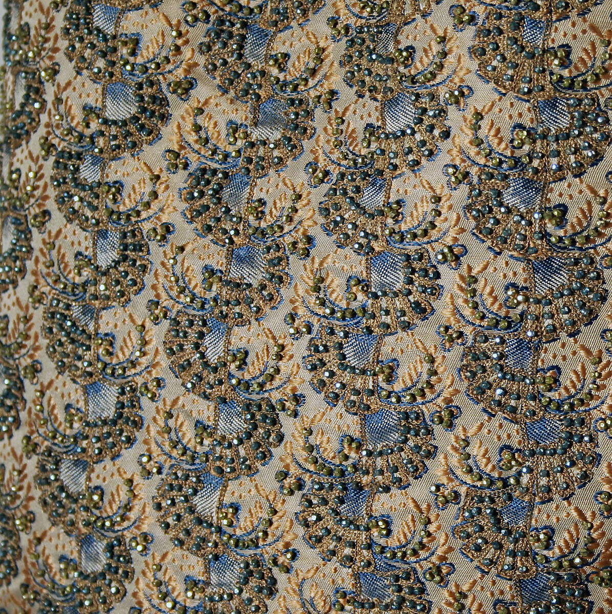 Evening cape, silk, feathers, metal, probably American
