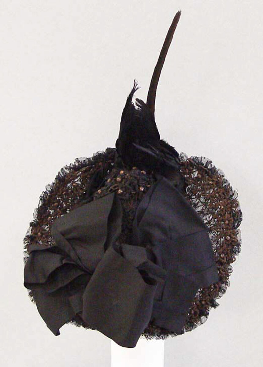 Hat, straw, silk, American