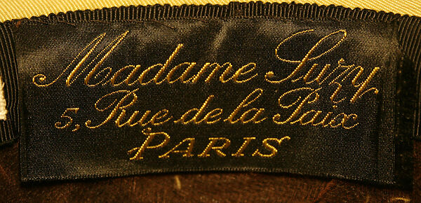 Hat, Madame Suzy (French), silk, French