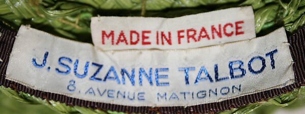 Hat, Suzanne Talbot, straw, French