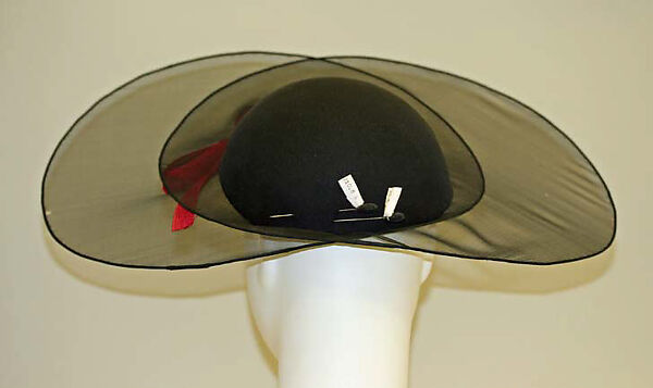 Hat, Paulette (French), silk, straw, French