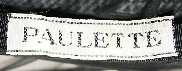 Hat, Paulette (French), silk, straw, French